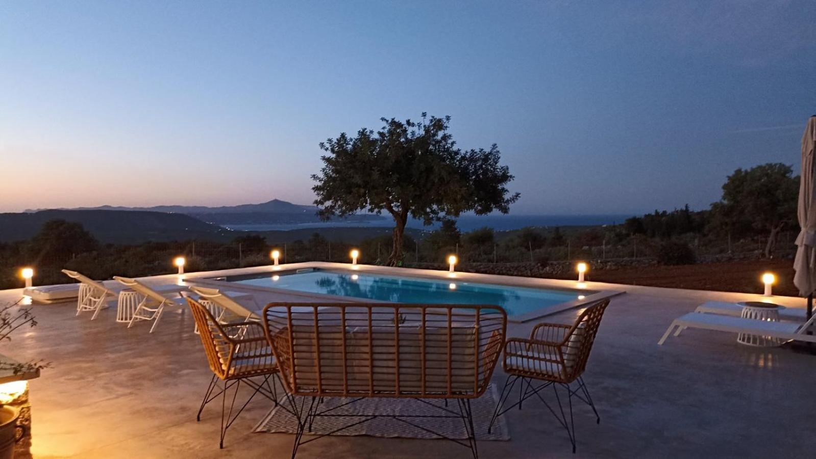 Stone Villa Halepa With Panoramic View. Neon Khorion  Exteriör bild