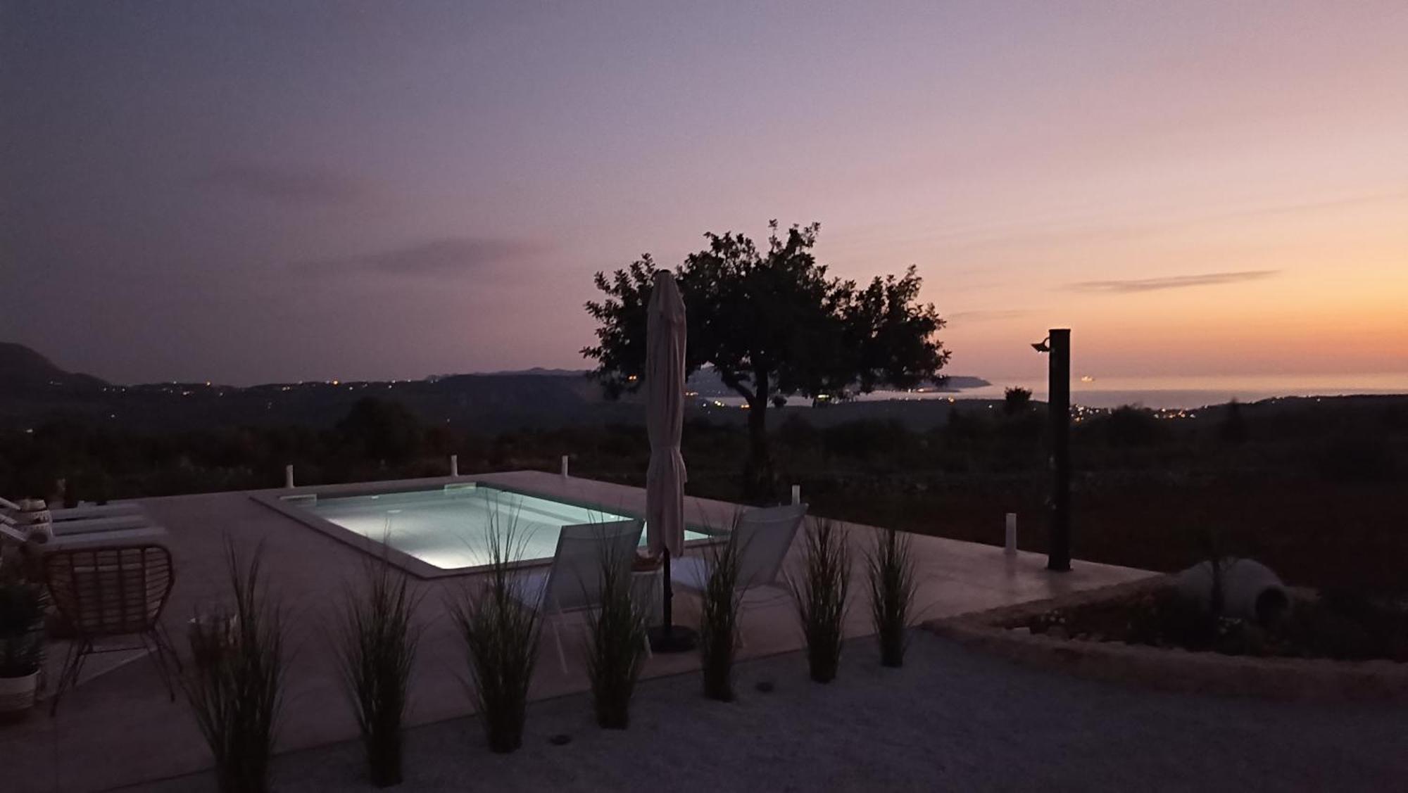 Stone Villa Halepa With Panoramic View. Neon Khorion  Exteriör bild