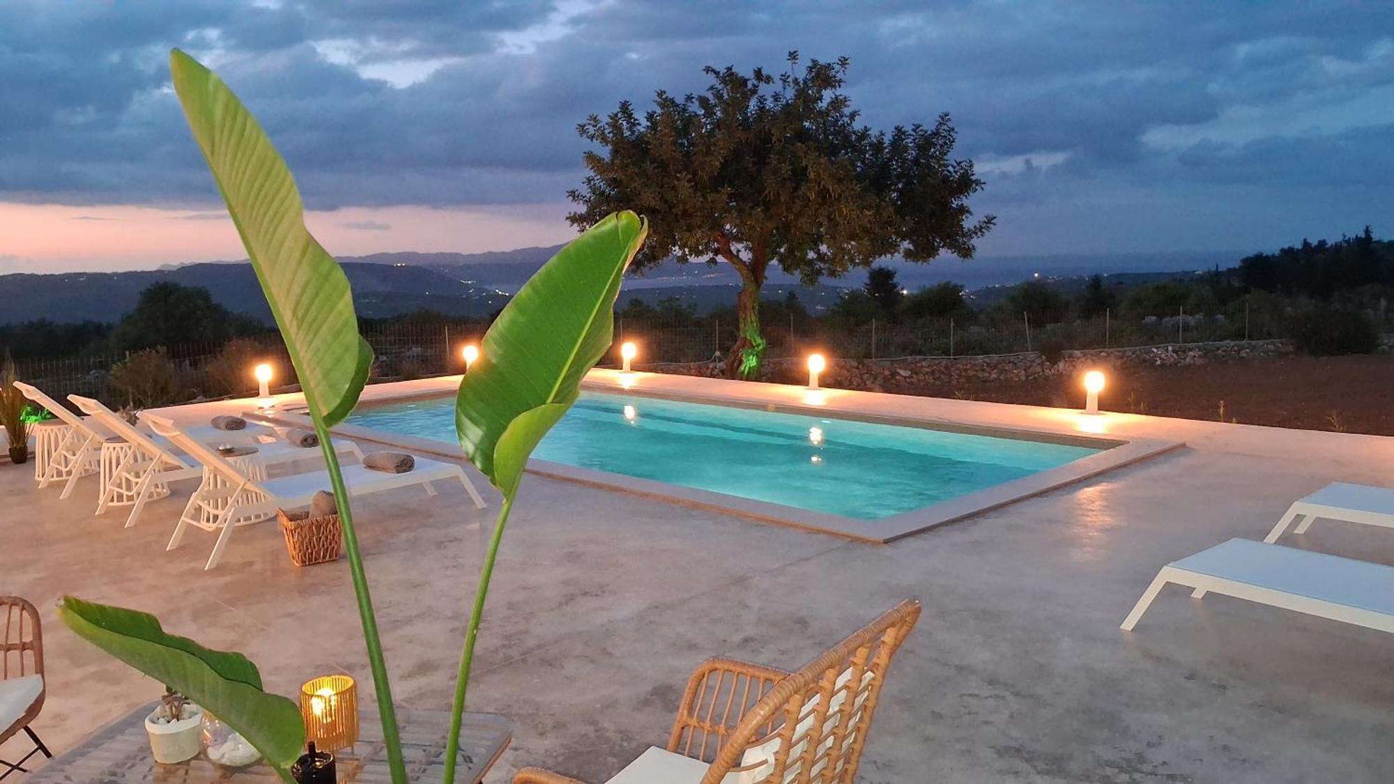 Stone Villa Halepa With Panoramic View. Neon Khorion  Exteriör bild