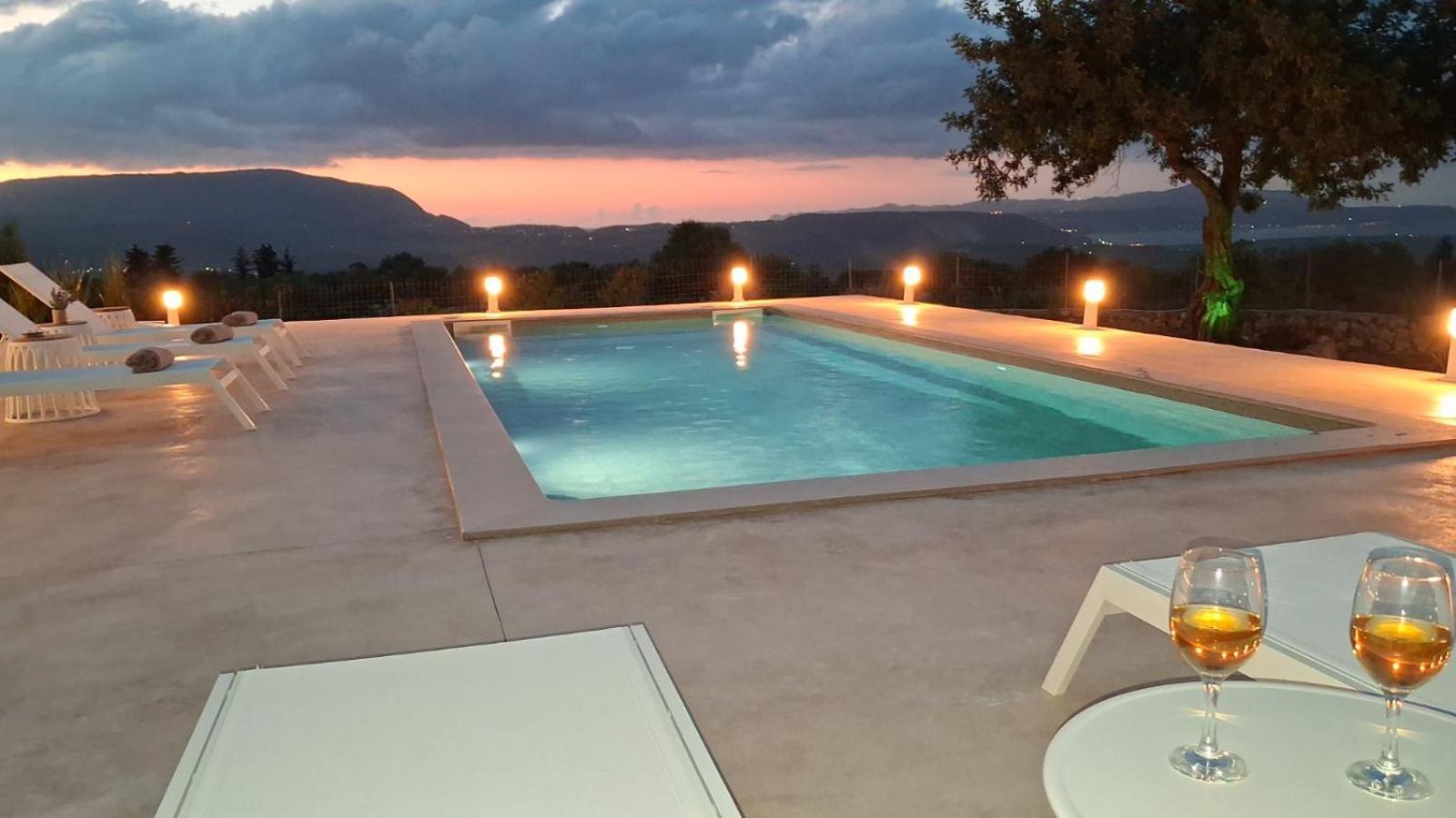 Stone Villa Halepa With Panoramic View. Neon Khorion  Exteriör bild