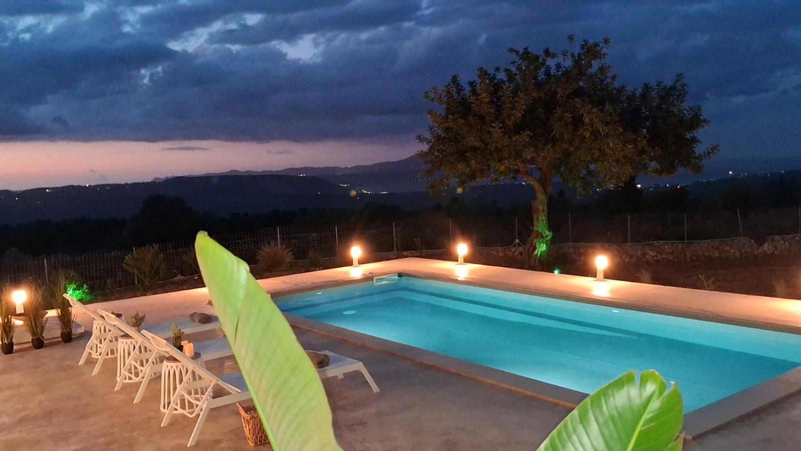 Stone Villa Halepa With Panoramic View. Neon Khorion  Exteriör bild